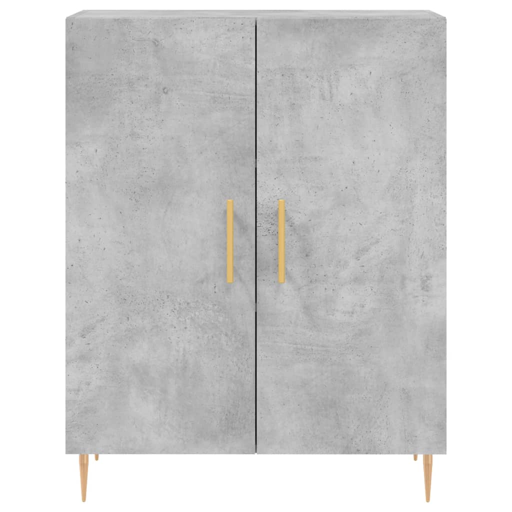 højskab 69,5x34x180 cm konstrueret træ betongrå