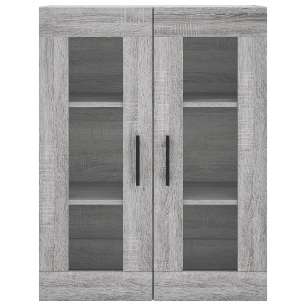 højskab 69,5x34x180 cm konstrueret træ grå sonoma-eg