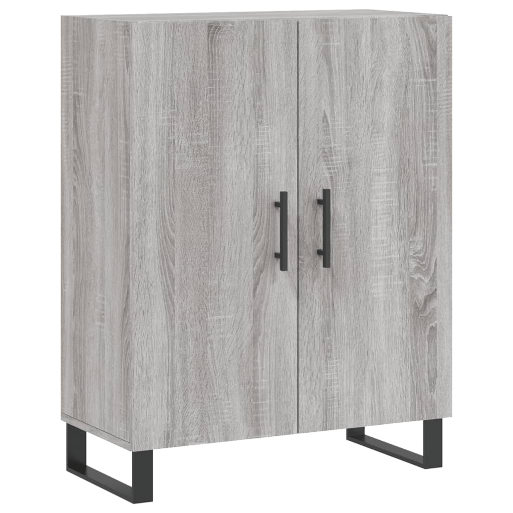 højskab 69,5x34x180 cm konstrueret træ grå sonoma-eg