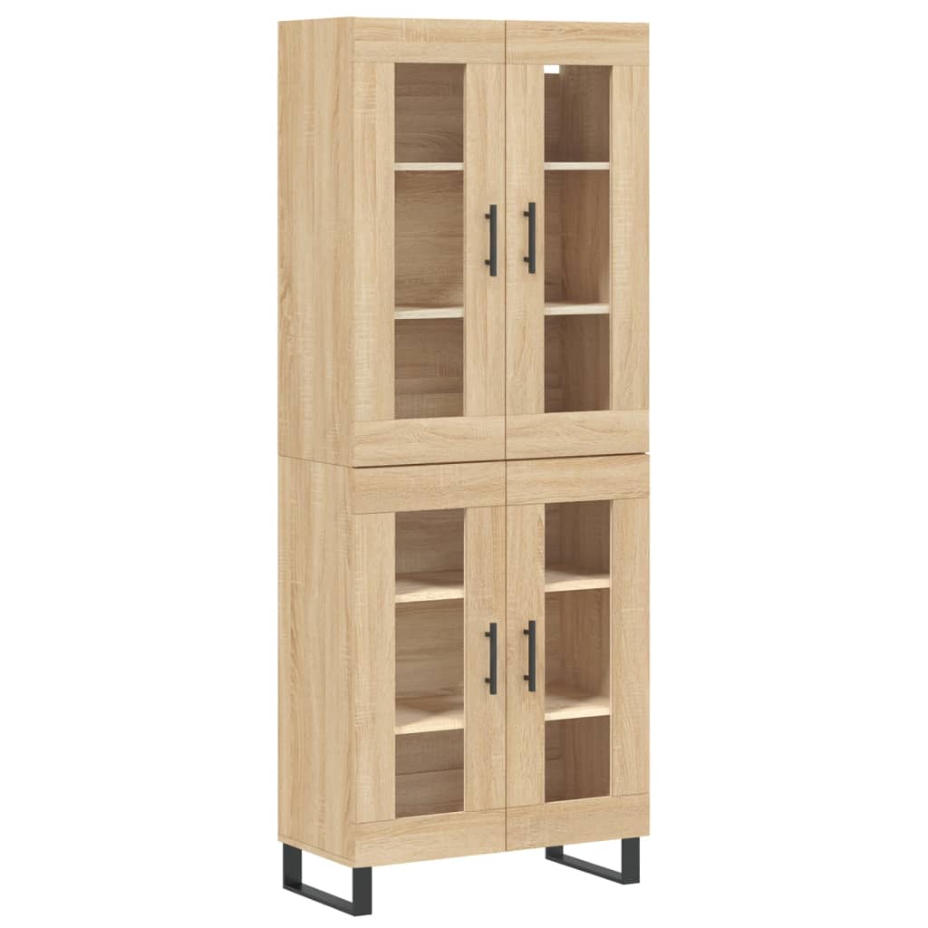 højskab 69,5x34x180 cm konstrueret træ sonoma-eg