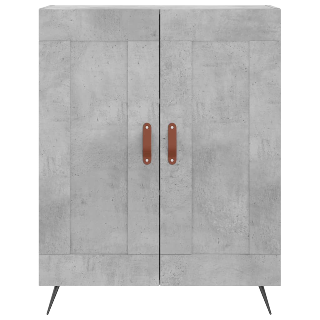 højskab 69,5x34x180 cm konstrueret træ betongrå