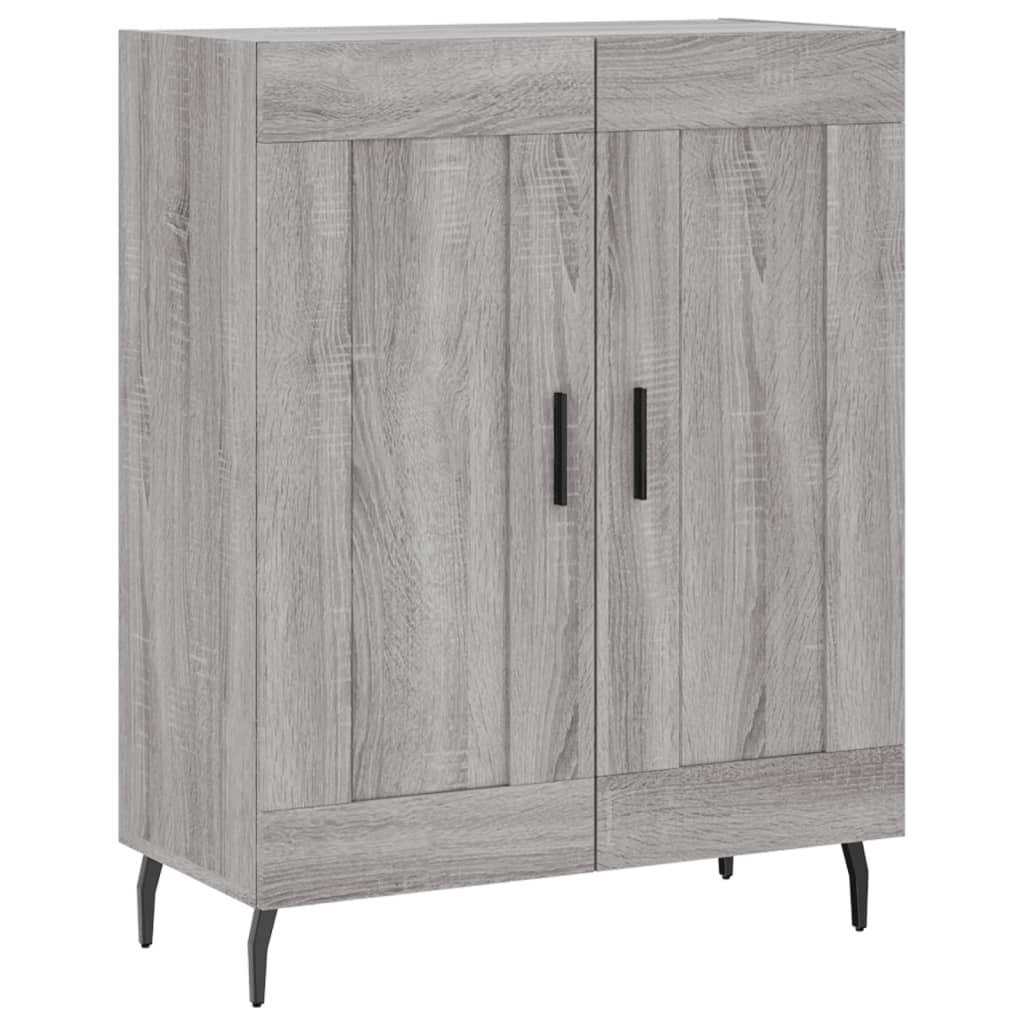 højskab 69,5x34x180 cm konstrueret træ grå sonoma-eg