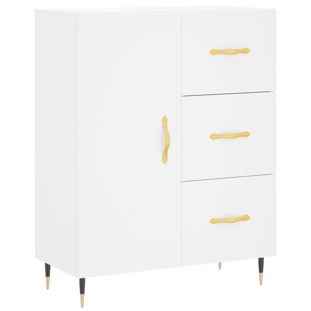 højskab 69,5x34x180 cm konstrueret træ hvid
