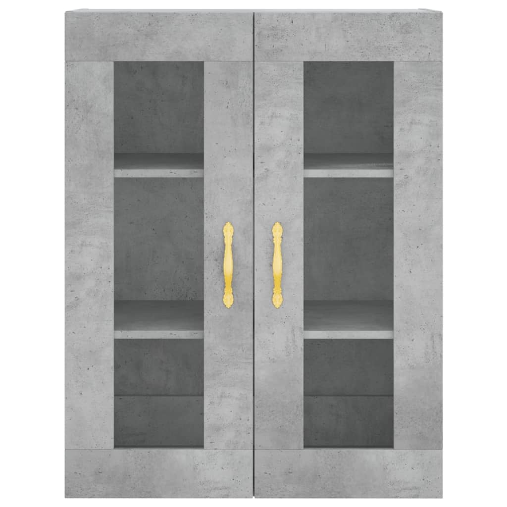 højskab 69,5x34x180 cm konstrueret træ betongrå