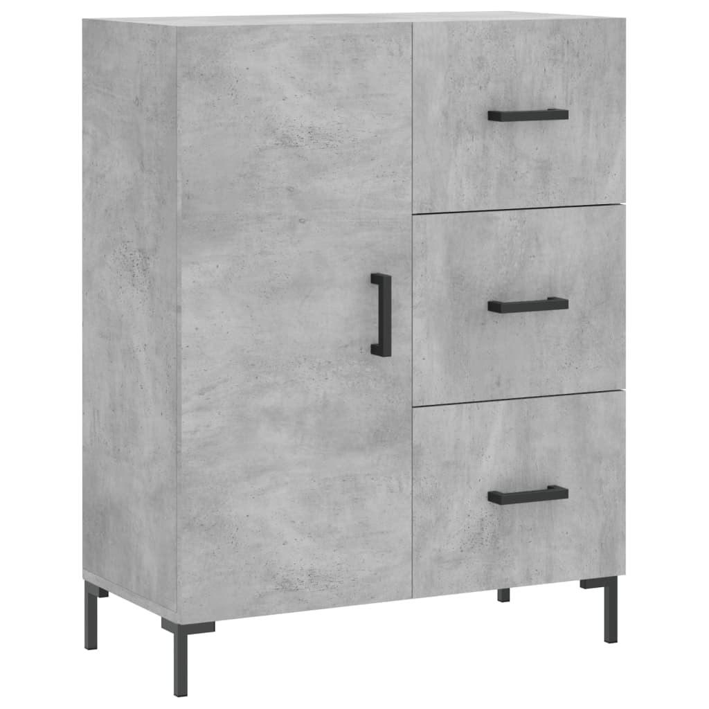 højskab 69,5x34x180 cm konstrueret træ betongrå