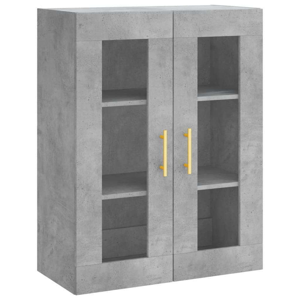 højskab 69,5x34x180 cm konstrueret træ betongrå