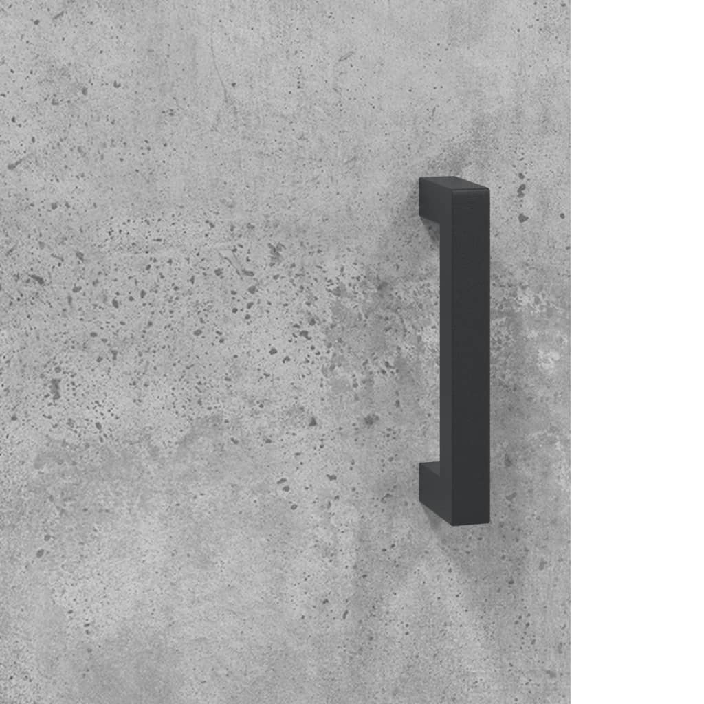 højskab 69,5x34x180 cm konstrueret træ betongrå