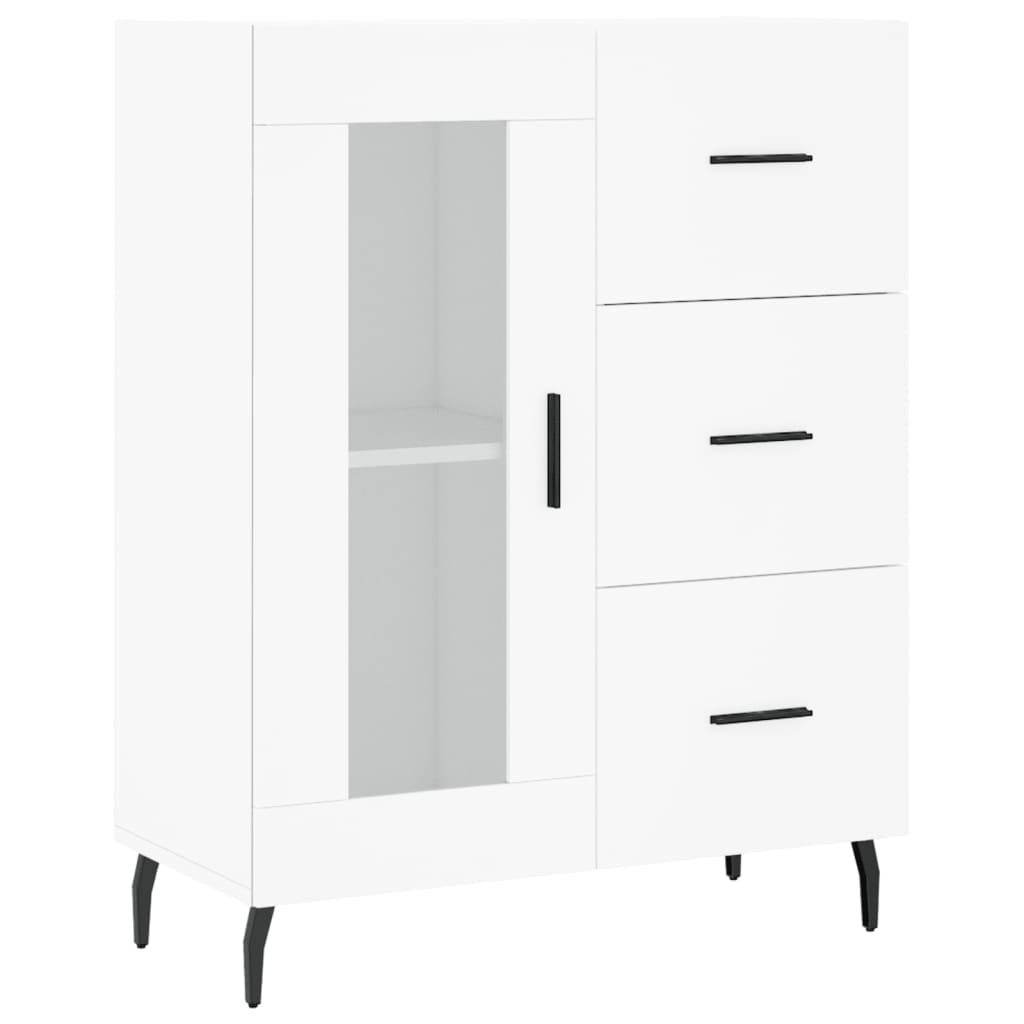 højskab 69,5x34x180 cm konstrueret træ hvid