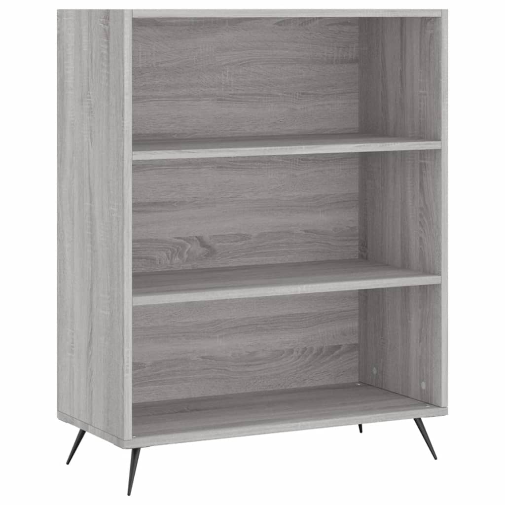 højskab 69,5x34x180 cm konstrueret træ grå sonoma-eg