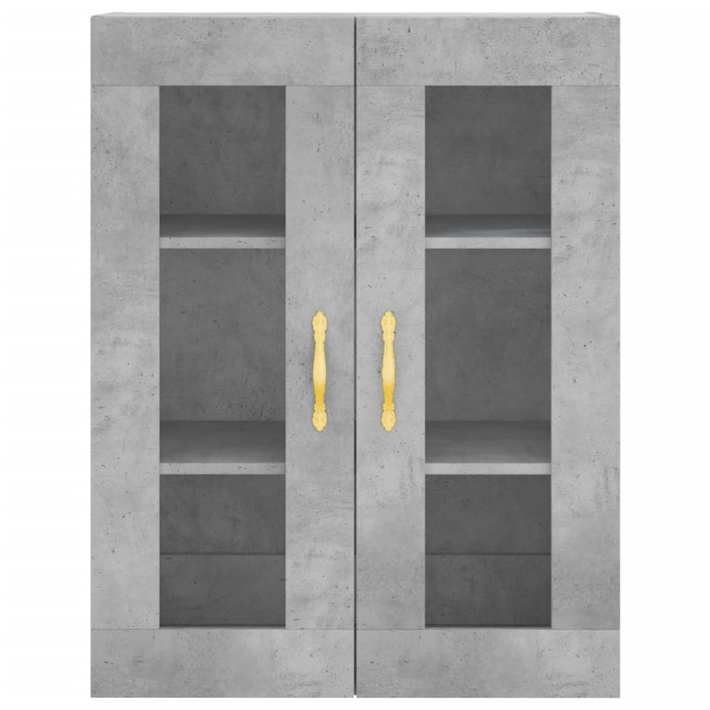 højskab 69,5x34x180 cm konstrueret træ betongrå
