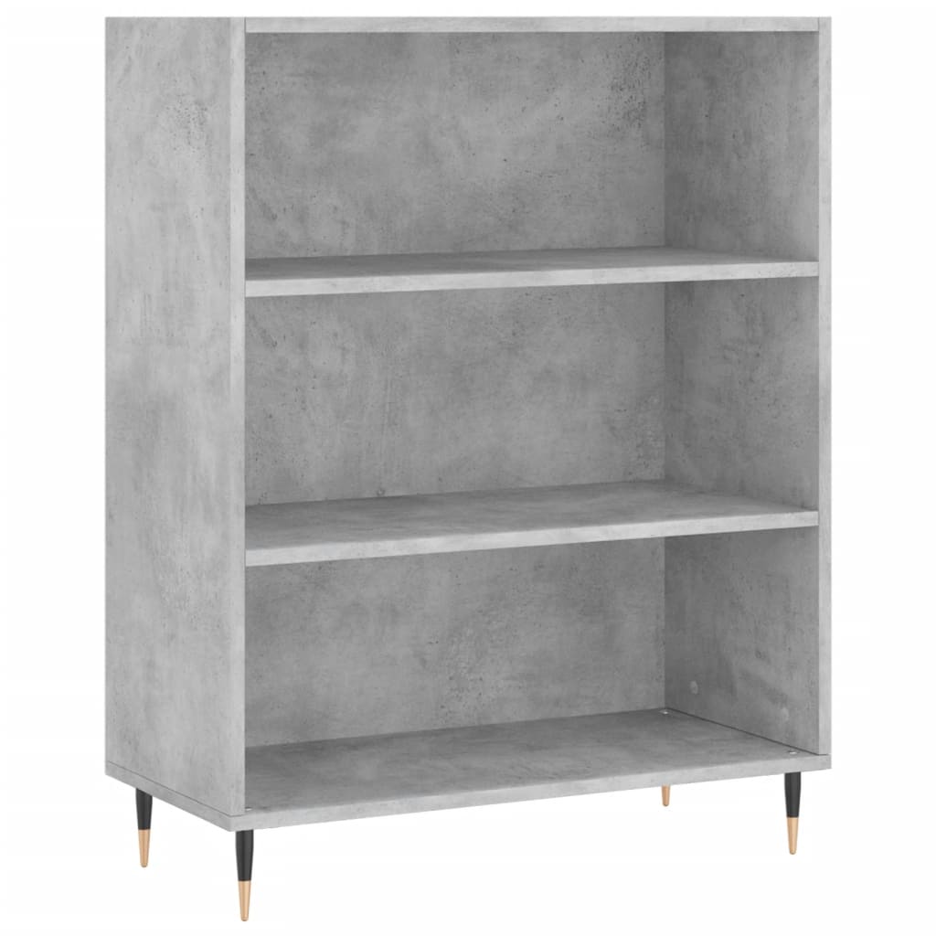 højskab 69,5x34x180 cm konstrueret træ betongrå