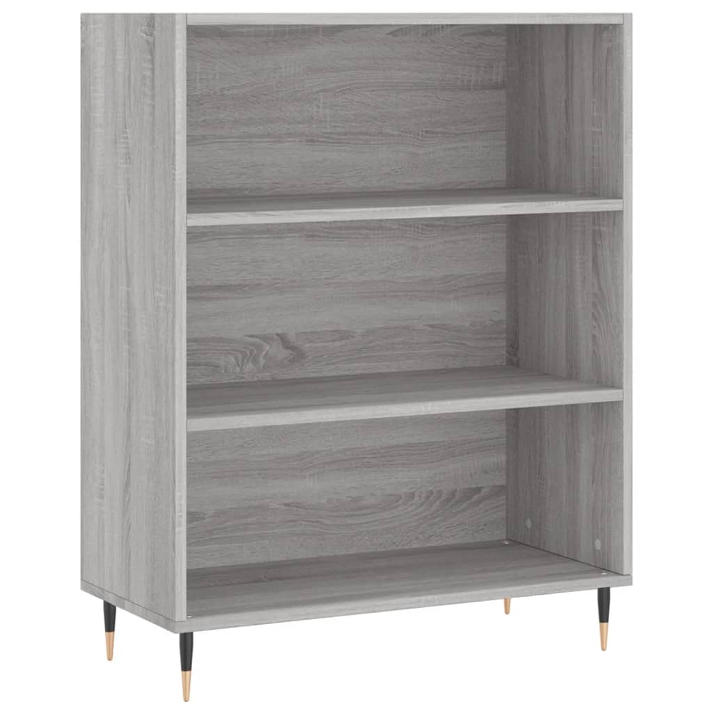 højskab 69,5x34x180 cm konstrueret træ grå sonoma-eg