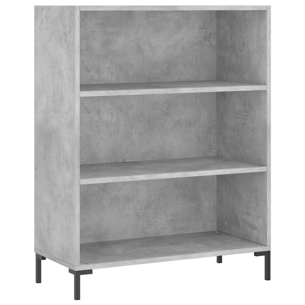 højskab 69,5x34x180 cm konstrueret træ betongrå