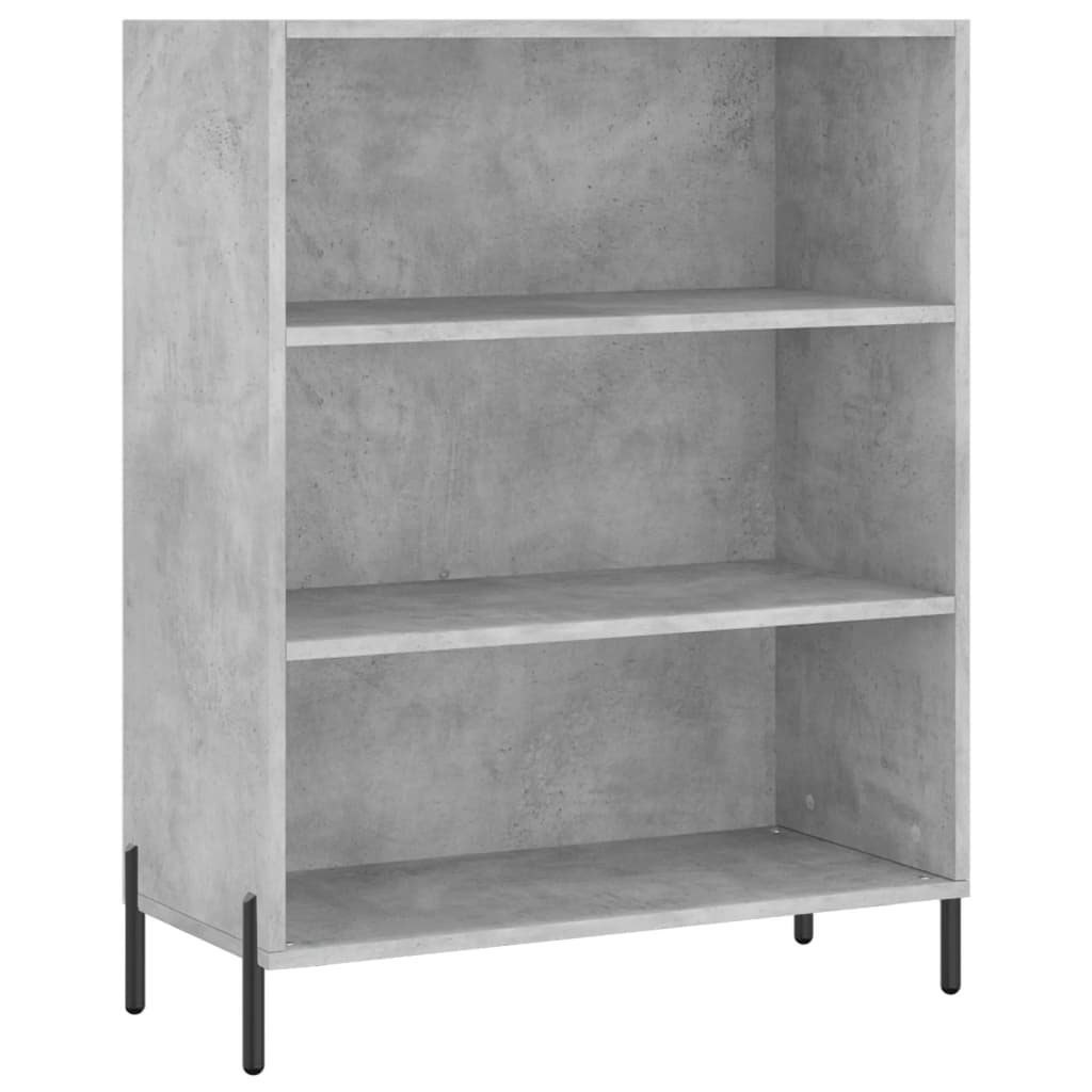 højskab 69,5x34x180 cm konstrueret træ betongrå