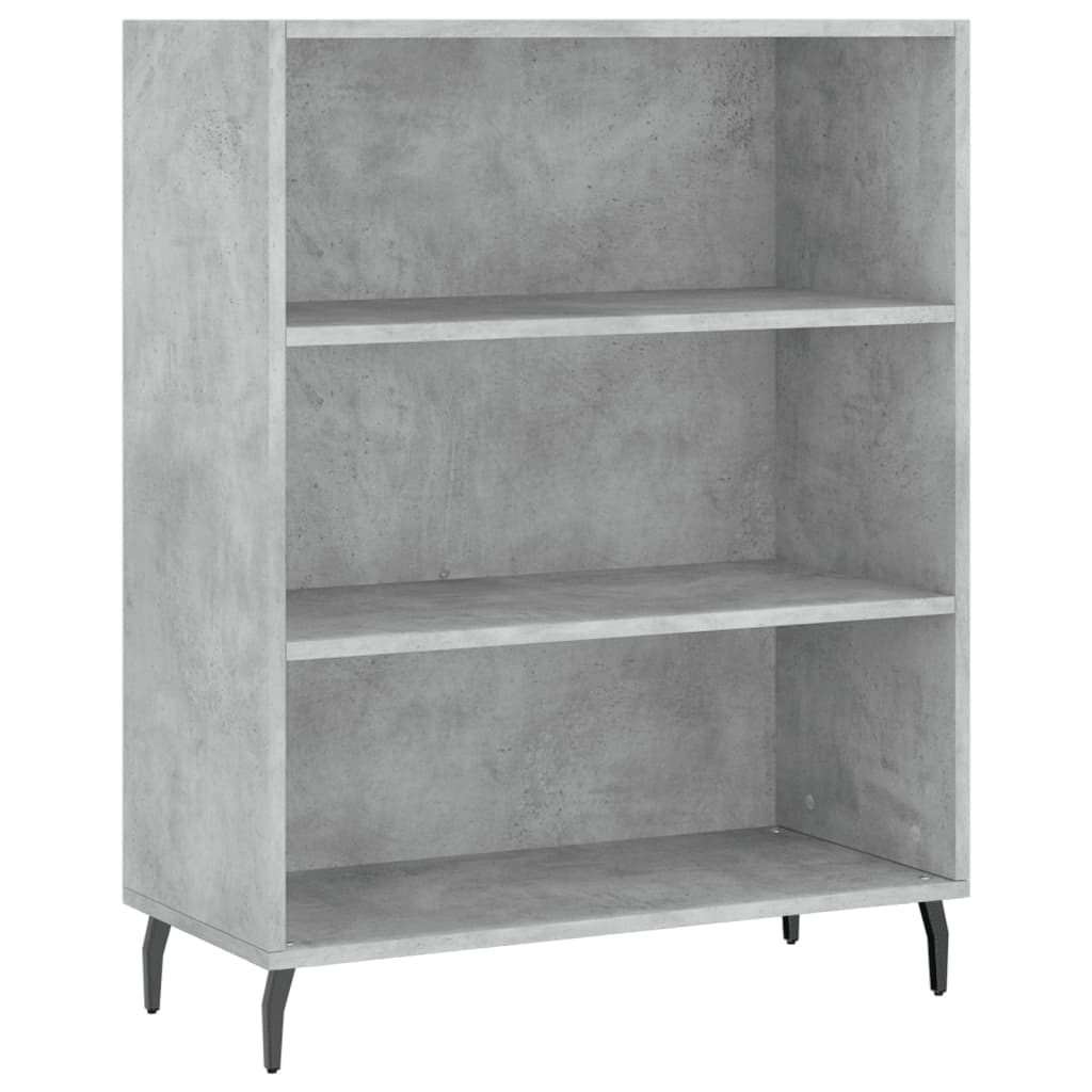 højskab 69,5x34x180 cm konstrueret træ betongrå