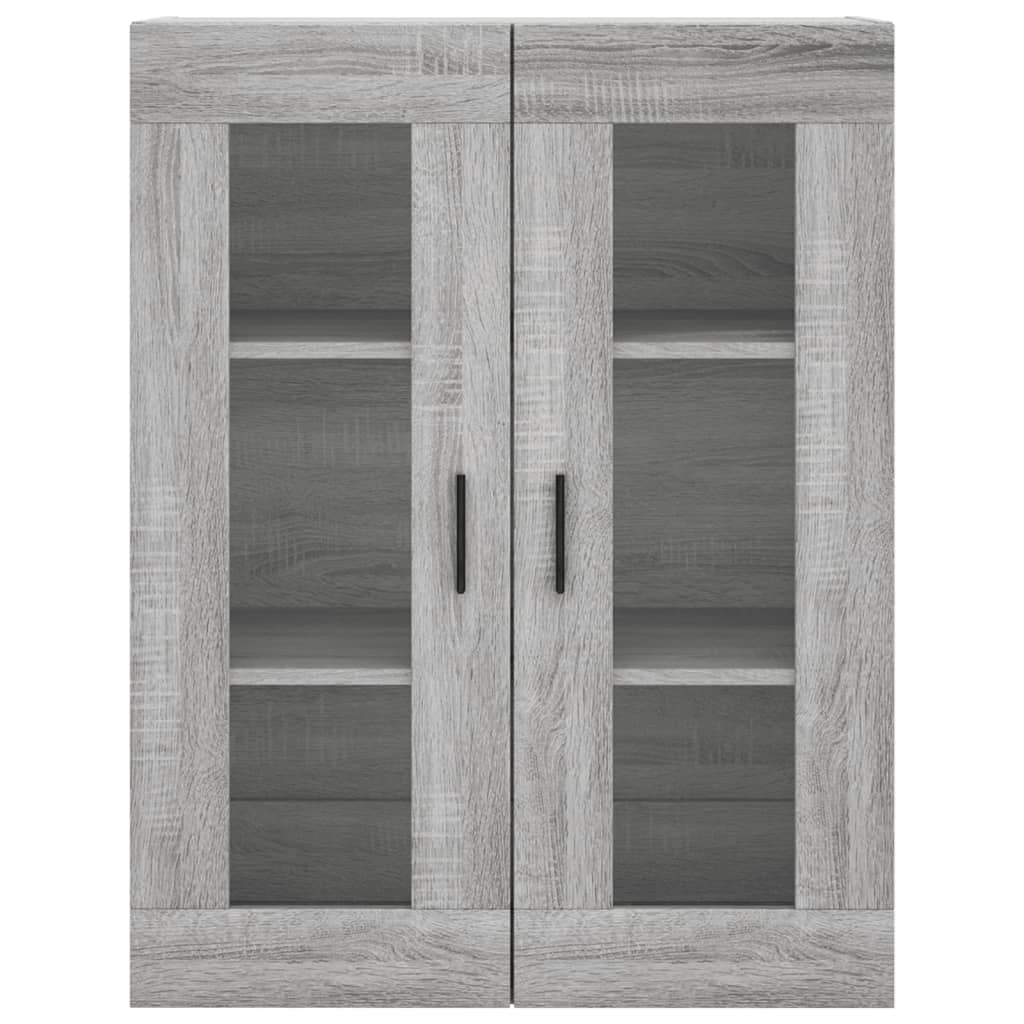 højskab 69,5x34x180 cm konstrueret træ grå sonoma-eg