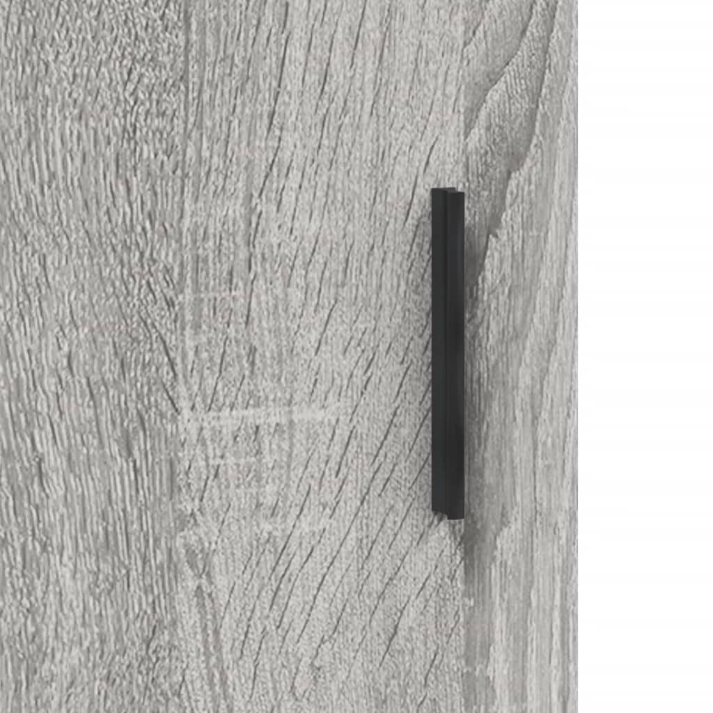 højskab 69,5x34x180 cm konstrueret træ grå sonoma-eg