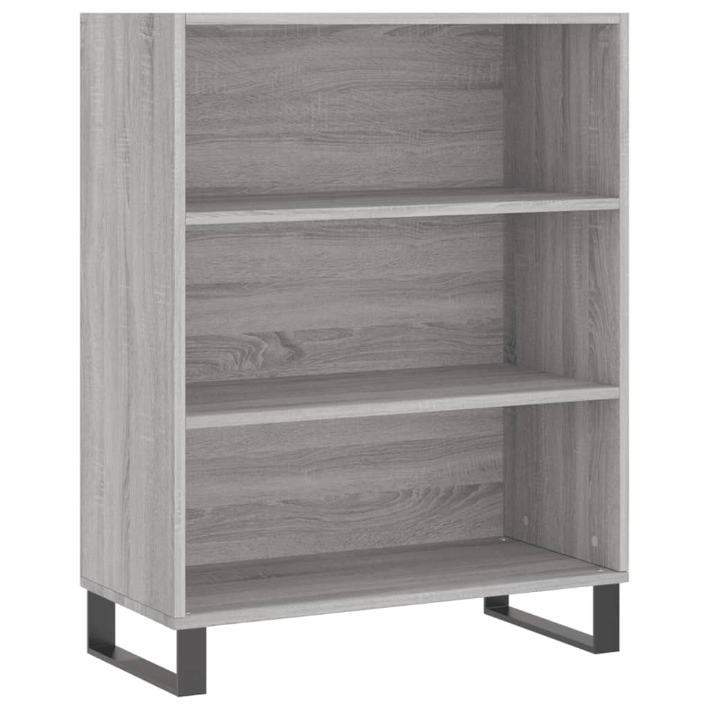 højskab 69,5x34x180 cm konstrueret træ grå sonoma-eg