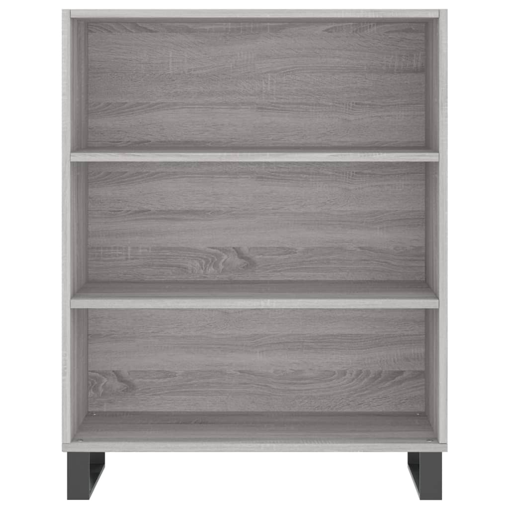 højskab 69,5x34x180 cm konstrueret træ grå sonoma-eg