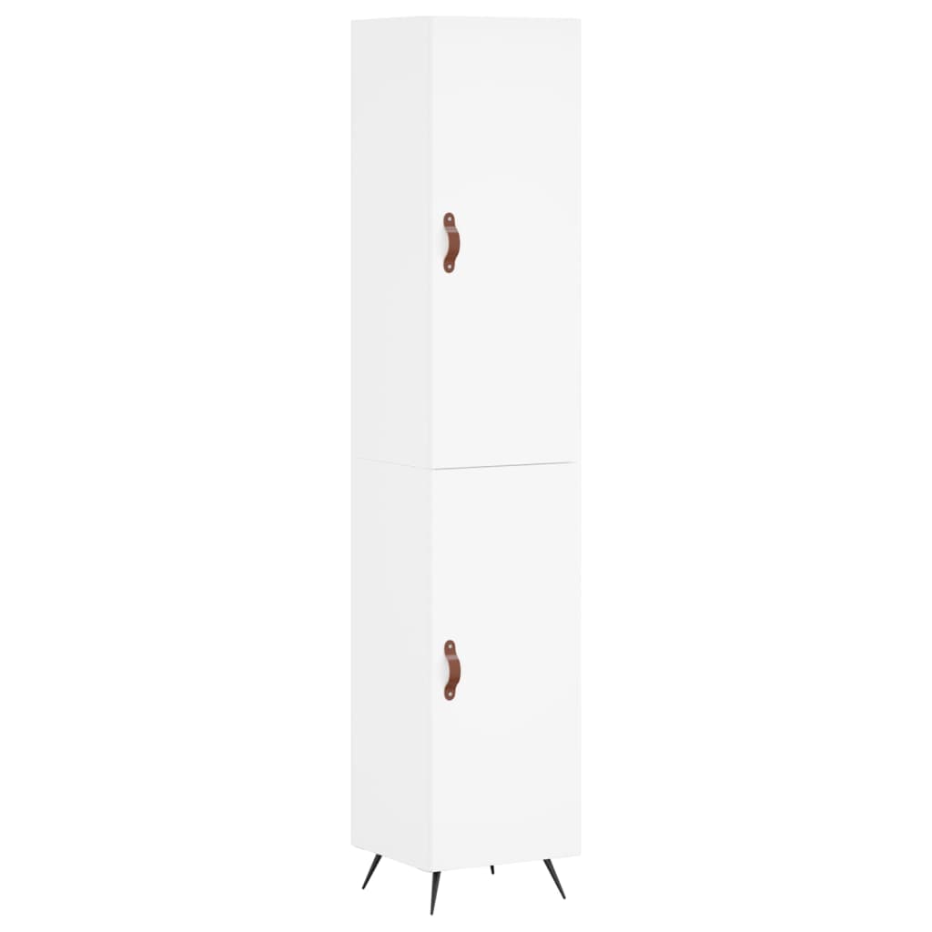 skab 34,5x34x180 cm konstrueret træ hvid