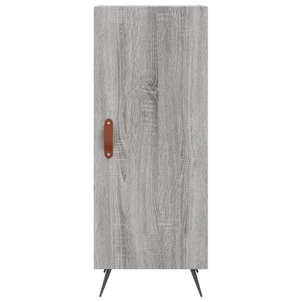 højskab 34,5x34x180 cm konstrueret træ grå sonoma-eg