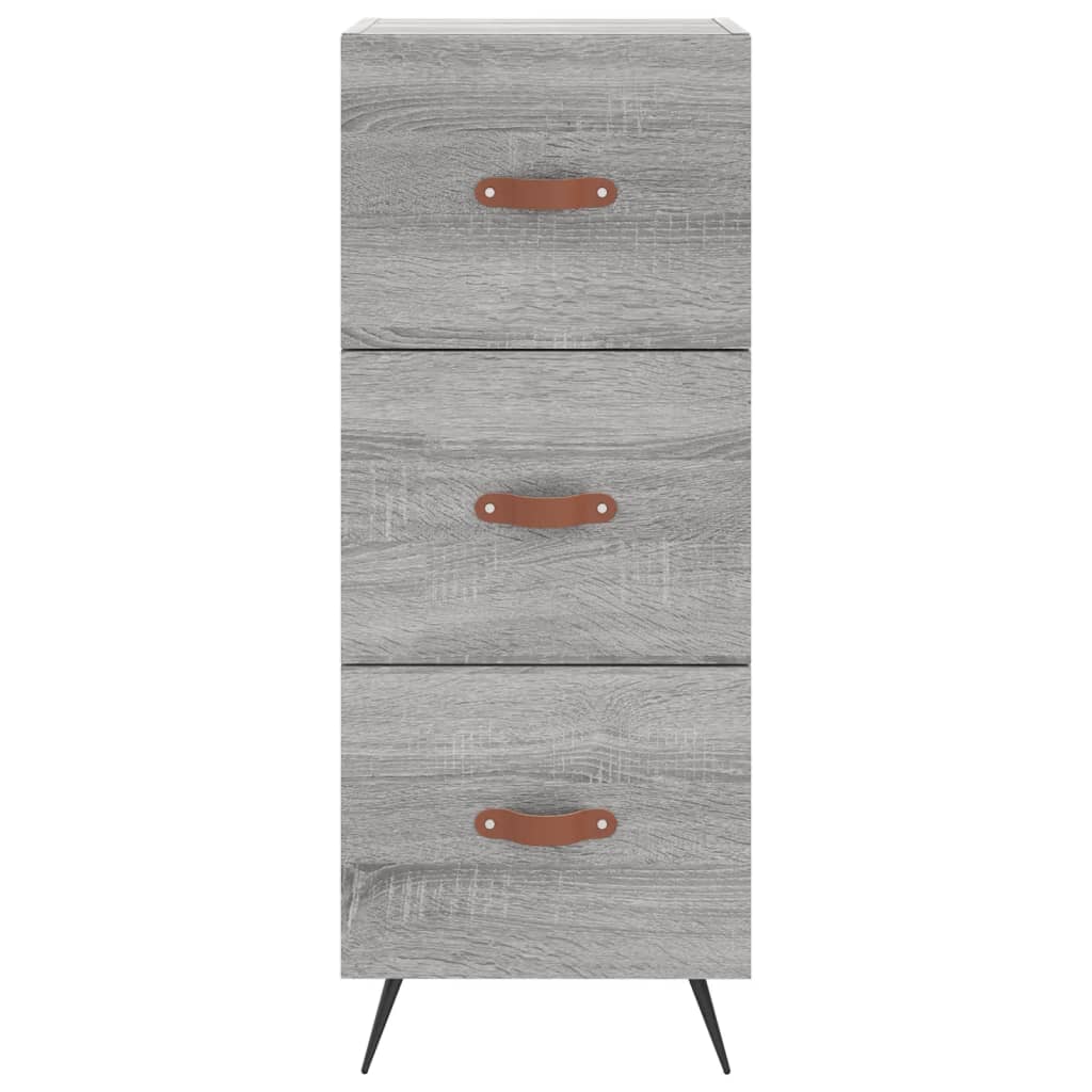 højskab 34,5x34x180 cm konstrueret træ grå sonoma-eg