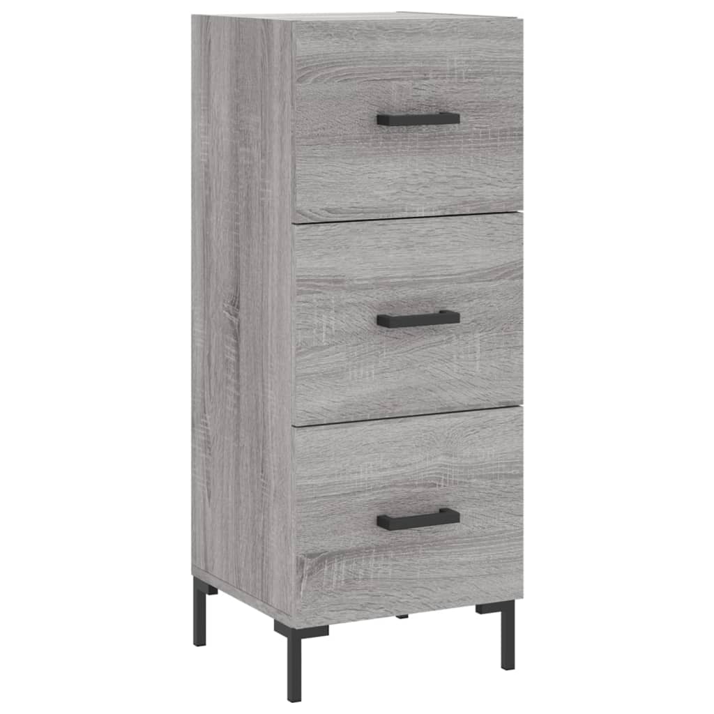 højskab 34,5x34x180 cm konstrueret træ grå sonoma-eg