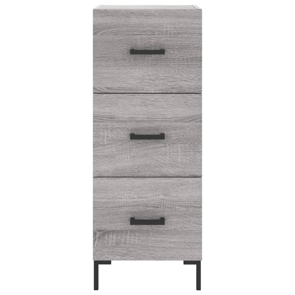 højskab 34,5x34x180 cm konstrueret træ grå sonoma-eg