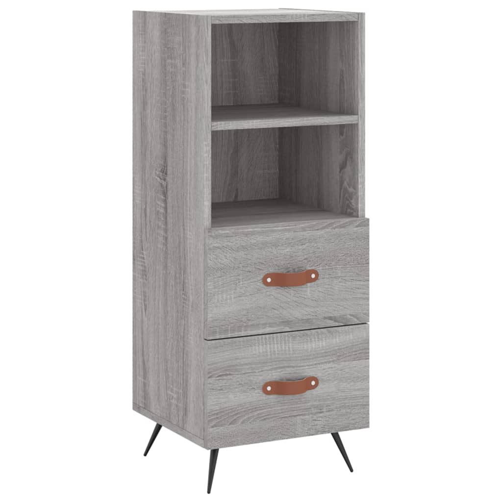 højskab 34,5x34x180 cm konstrueret træ grå sonoma-eg