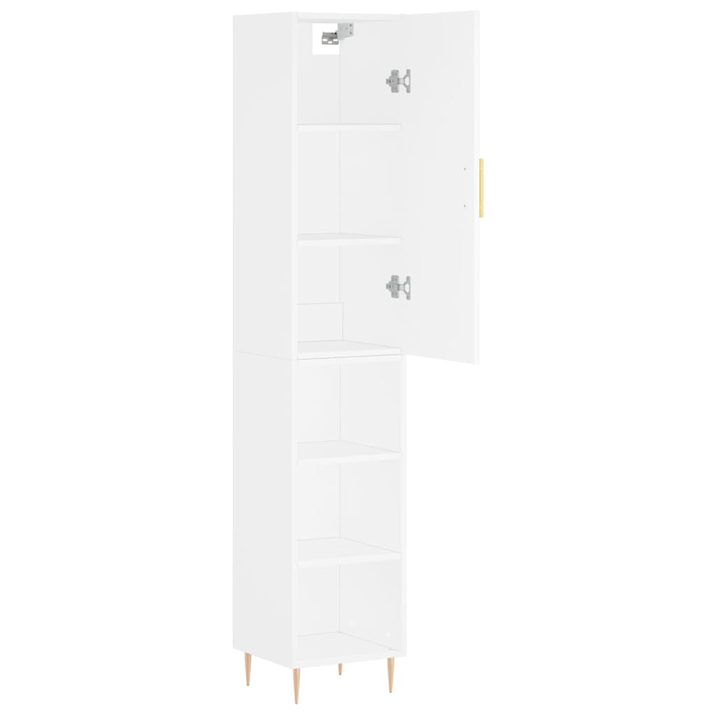 skab 34,5x34x180 cm konstrueret træ hvid