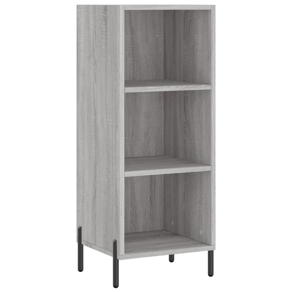 højskab 34,5x34x180 cm konstrueret træ grå sonoma-eg