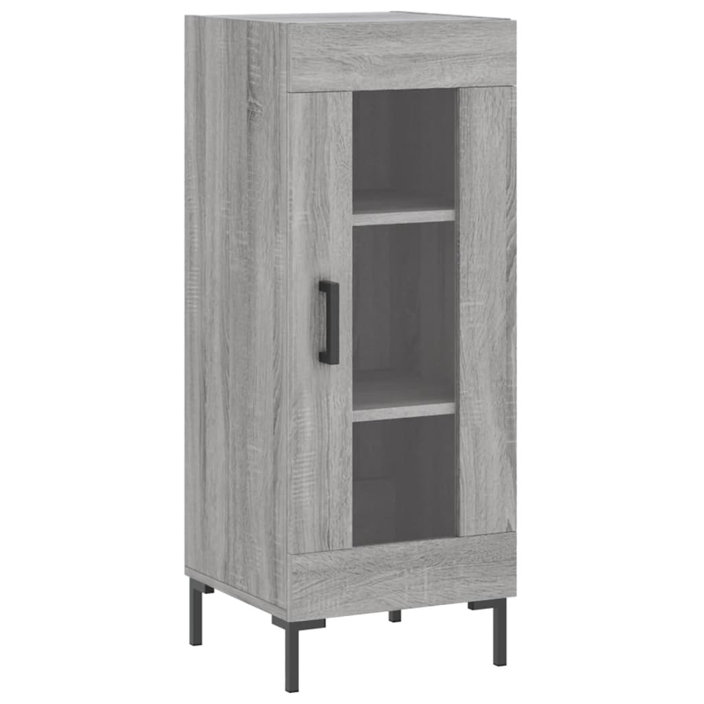 højskab 34,5x34x180 cm konstrueret træ grå sonoma-eg