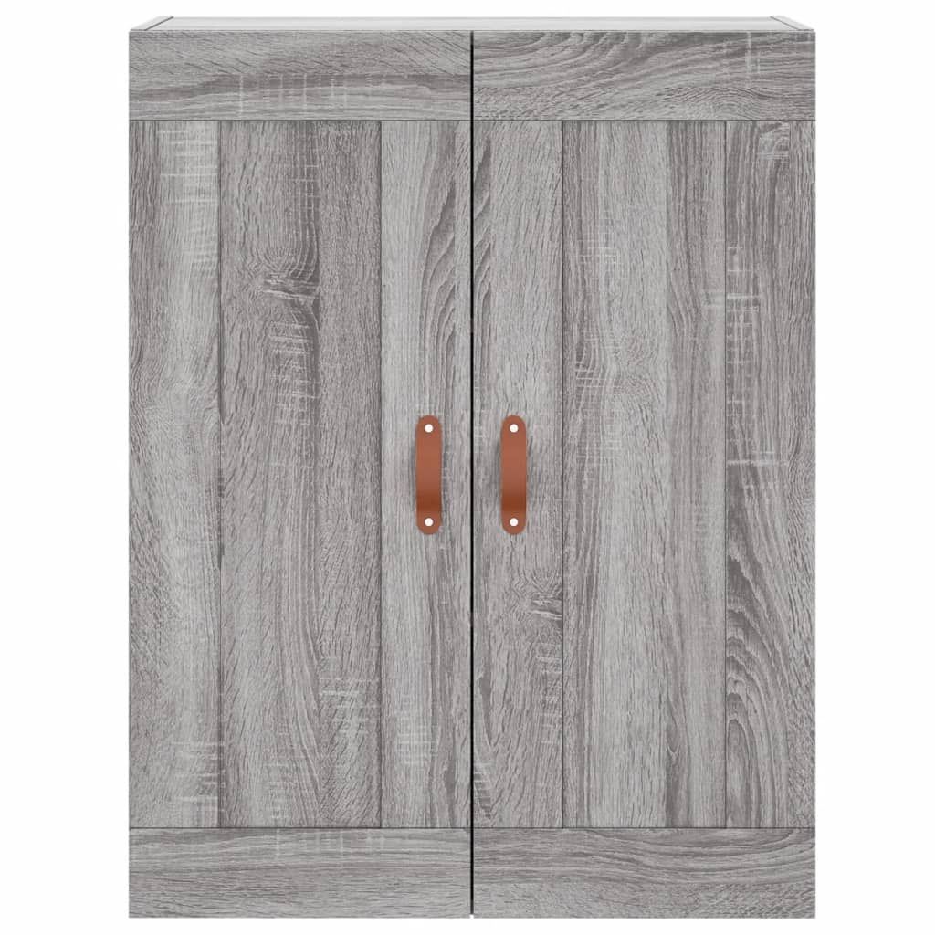 højskab 69,5x34x180 cm konstrueret træ grå sonoma-eg