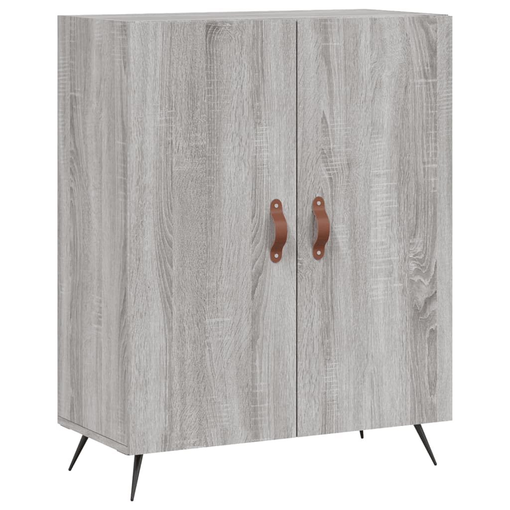 højskab 69,5x34x180 cm konstrueret træ grå sonoma-eg