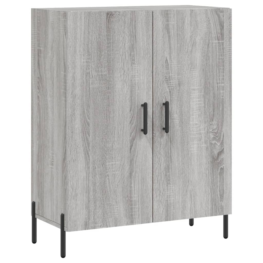 højskab 69,5x34x180 cm konstrueret træ grå sonoma-eg