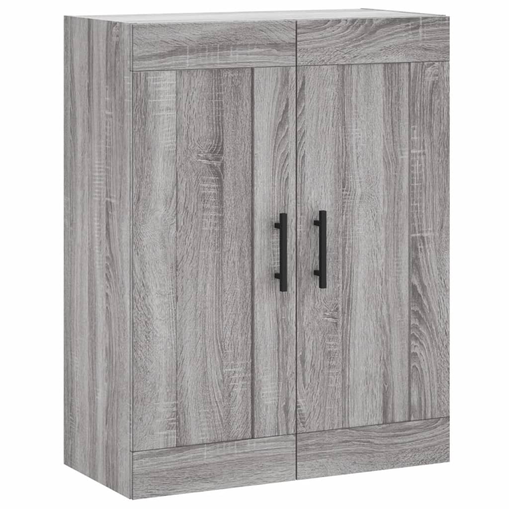 højskab 69,5x34x180 cm konstrueret træ grå sonoma-eg