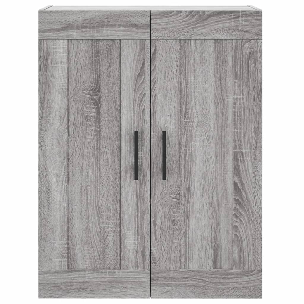 højskab 69,5x34x180 cm konstrueret træ grå sonoma-eg