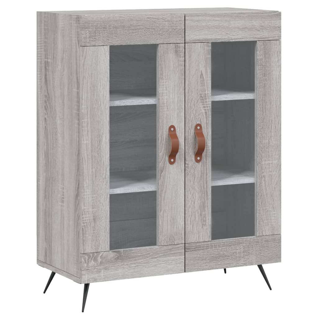 højskab 69,5x34x180 cm konstrueret træ grå sonoma-eg