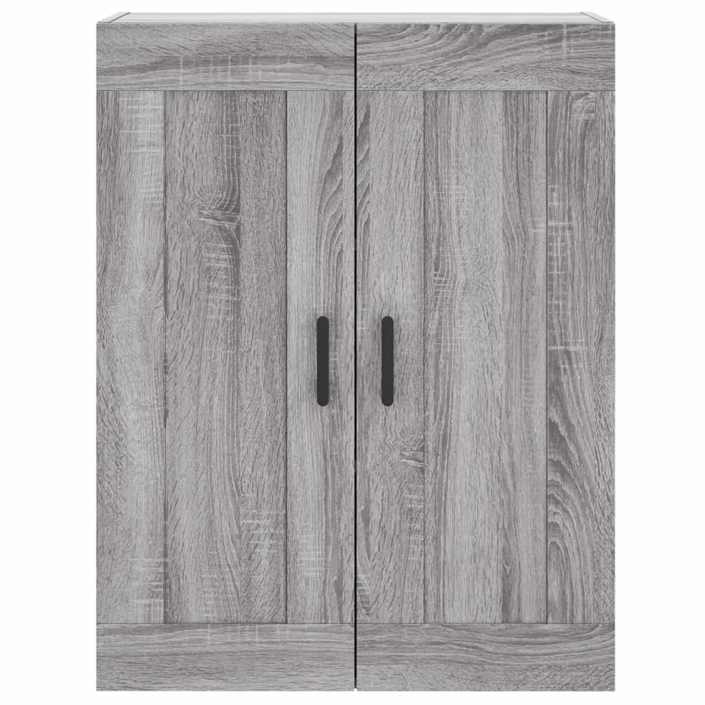 højskab 69,5x34x180 cm konstrueret træ grå sonoma-eg