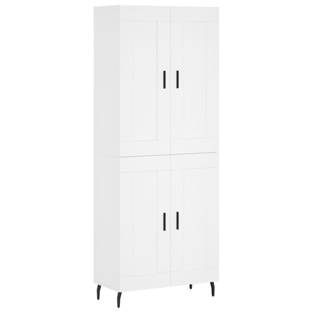 højskab 69,5x34x180 cm konstrueret træ hvid