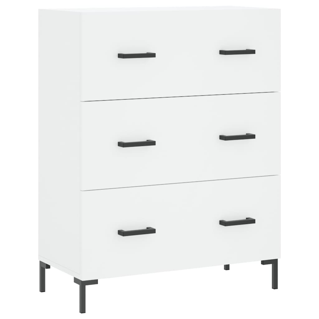 højskab 69,5x34x180 cm konstrueret træ hvid