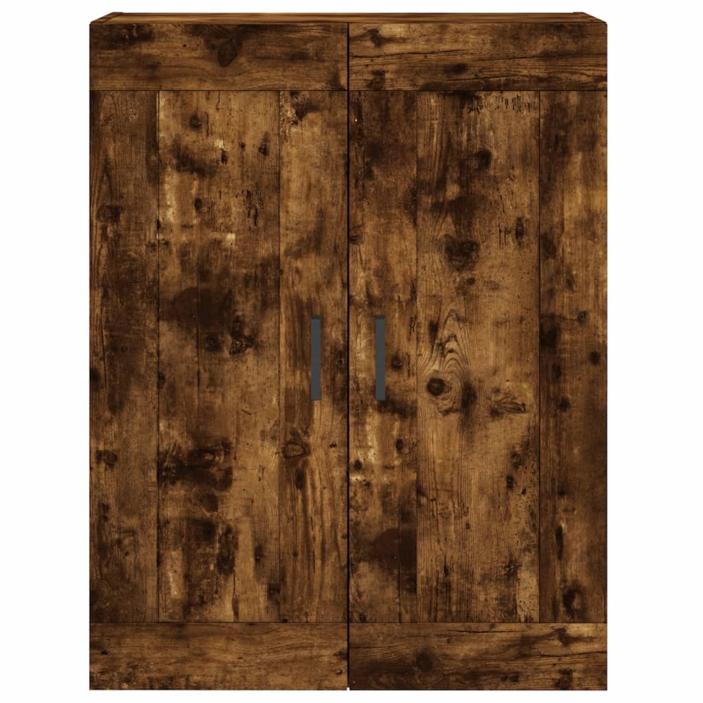 højskab 69,5x34x180 cm konstrueret træ røget egetræsfarve
