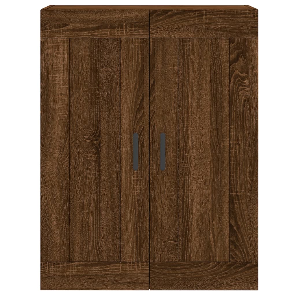 højskab 69,5x34x180 cm konstrueret træ brun egetræsfarve