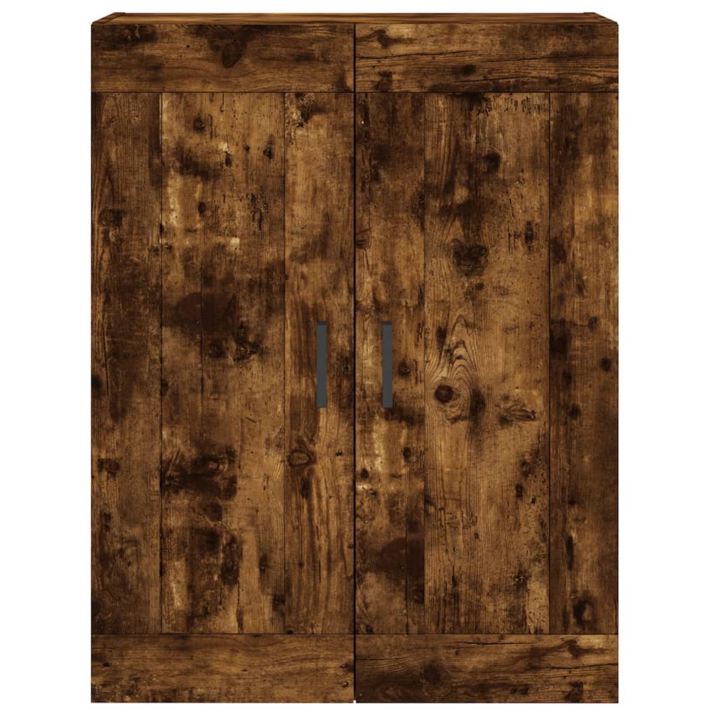 højskab 69,5x34x180 cm konstrueret træ røget egetræsfarve