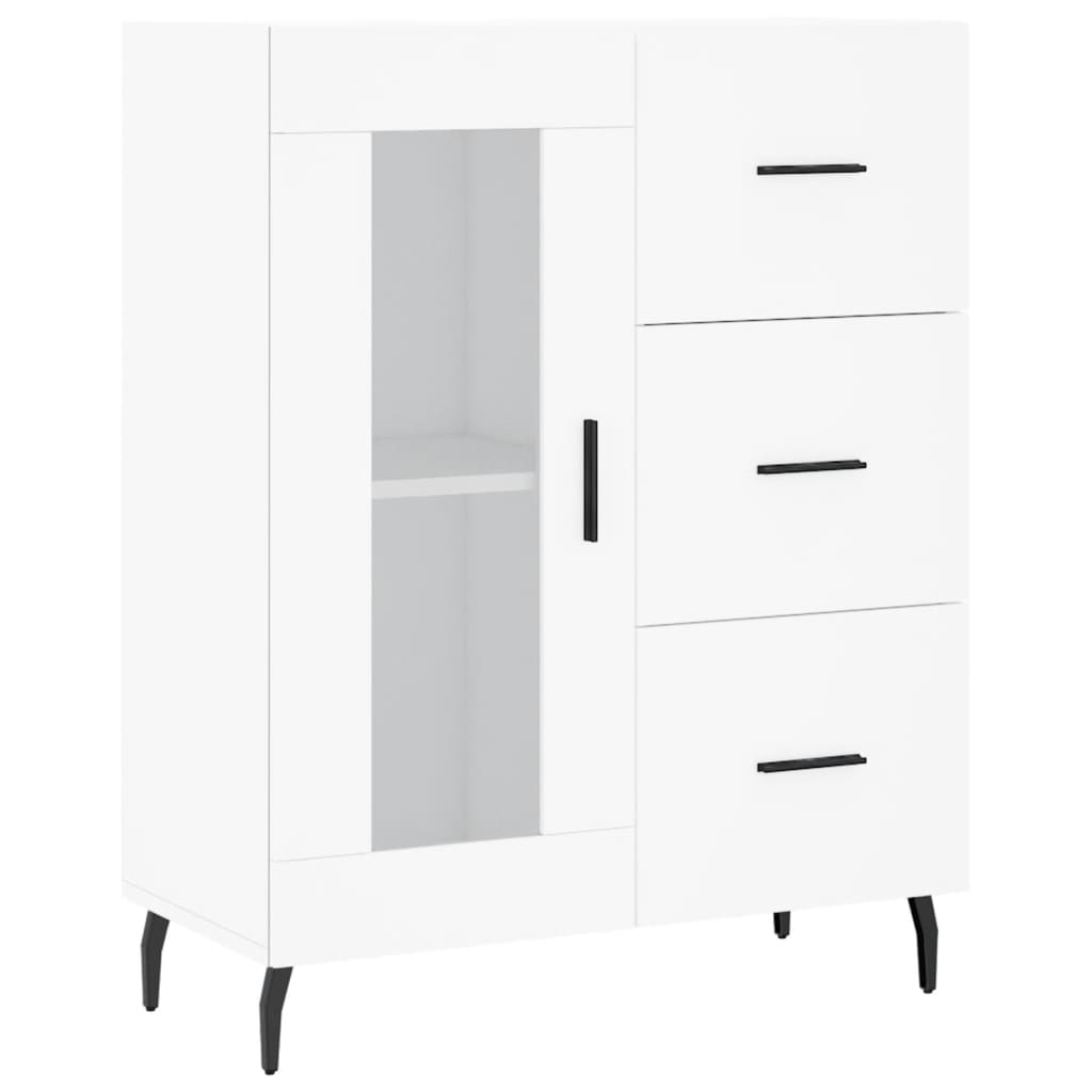 højskab 69,5x34x180 cm konstrueret træ hvid