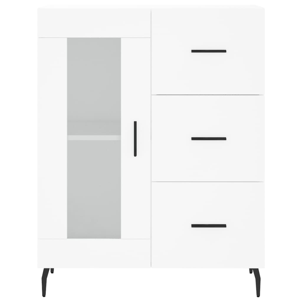 højskab 69,5x34x180 cm konstrueret træ hvid
