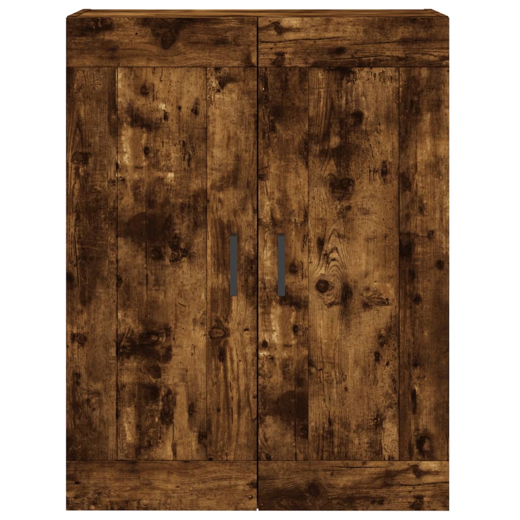 højskab 69,5x34x180 cm konstrueret træ røget egetræsfarve