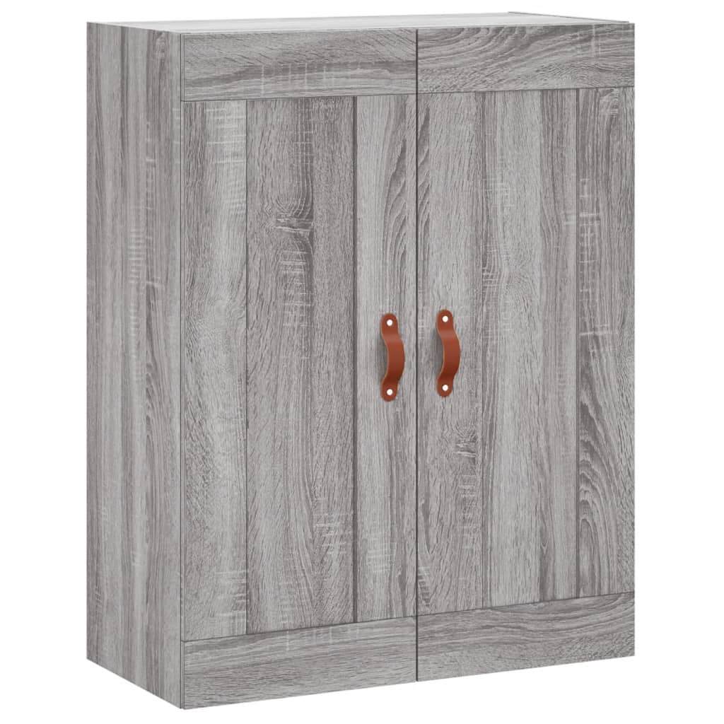 højskab 69,5x34x180 cm konstrueret træ grå sonoma-eg