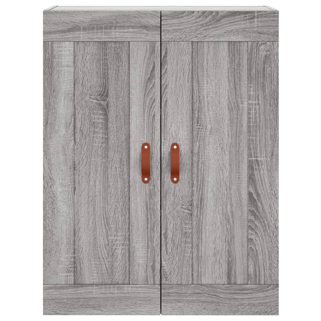 højskab 69,5x34x180 cm konstrueret træ grå sonoma-eg
