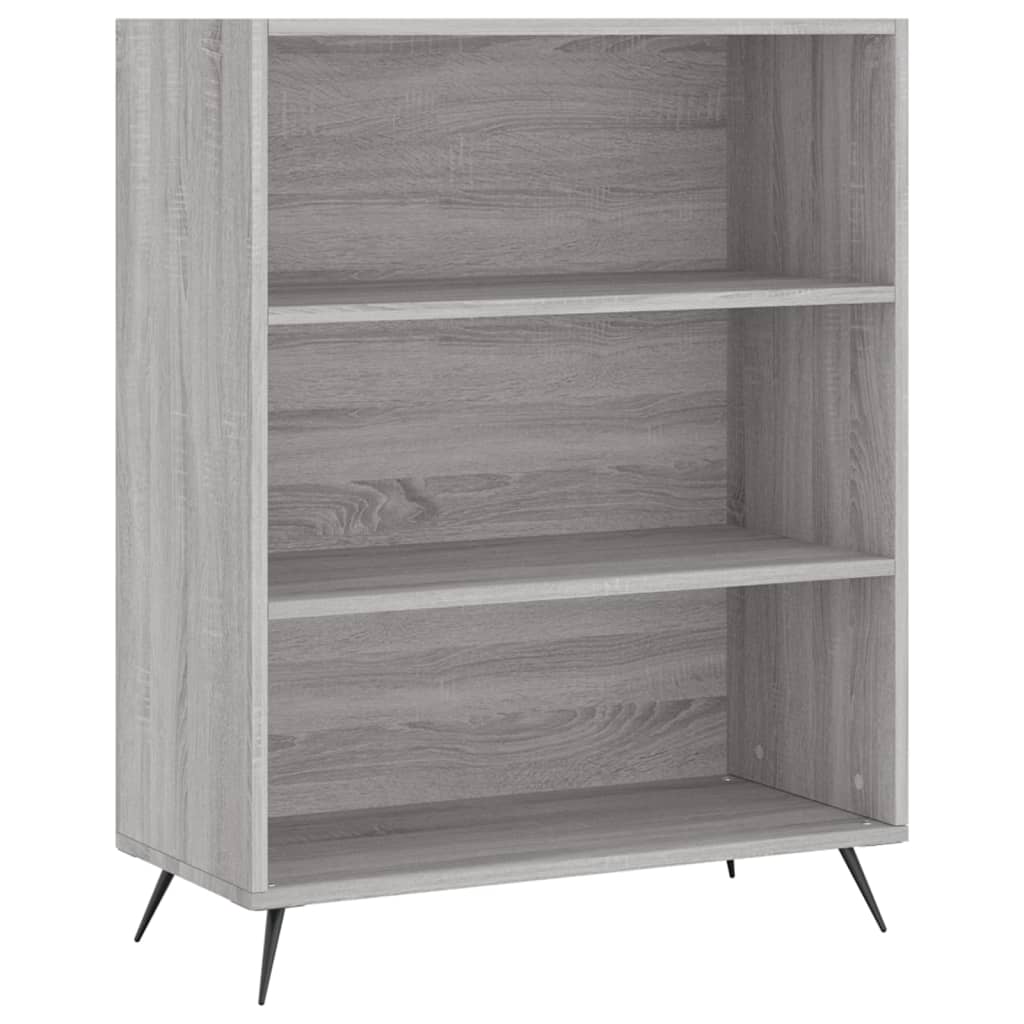 højskab 69,5x34x180 cm konstrueret træ grå sonoma-eg